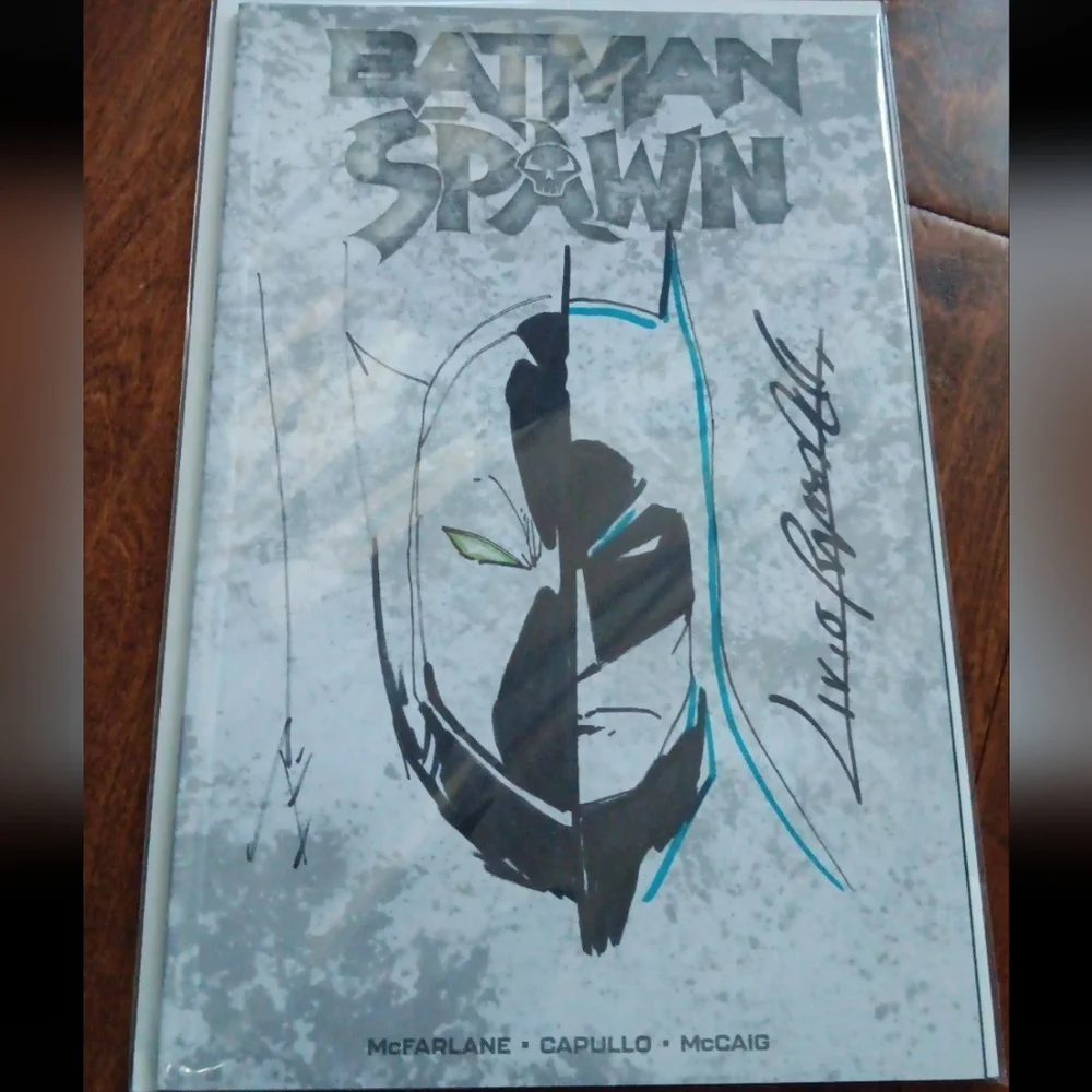 Batman & Spawn Comic With Original sketch by Livio Ramondelli signed with COA - Picture 1 of 3